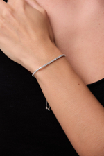 Браслет с затяжкой серебряный