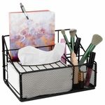 Органайзер для косметики и мелочей металлический 4 секции, MONTE VITA, 160х240х150 мм, черный, 272480