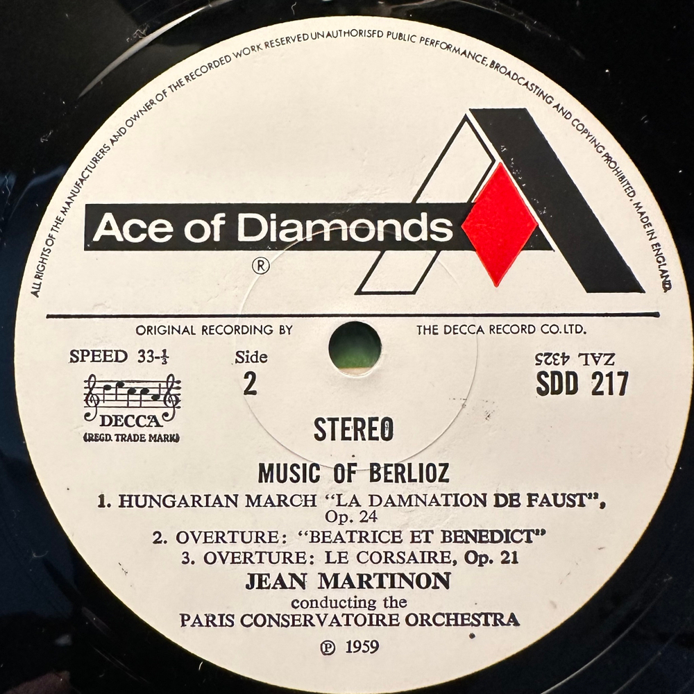 Берлиоз - Оркестр Парижской консерватории (Англия 1969г.)