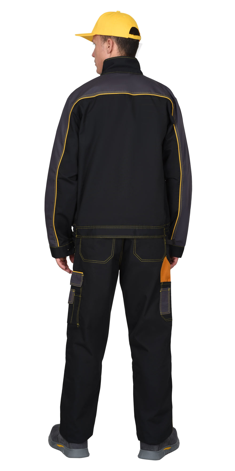 Куртка "АГАТ" черный с темно-серым - ПОД ЗАКАЗ