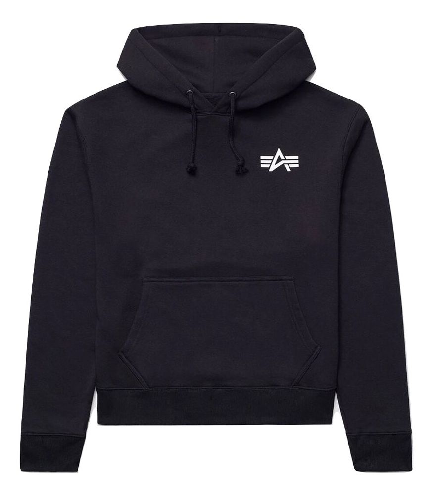 Толстовка Alpha Industries Small Logo Hoodie Черная