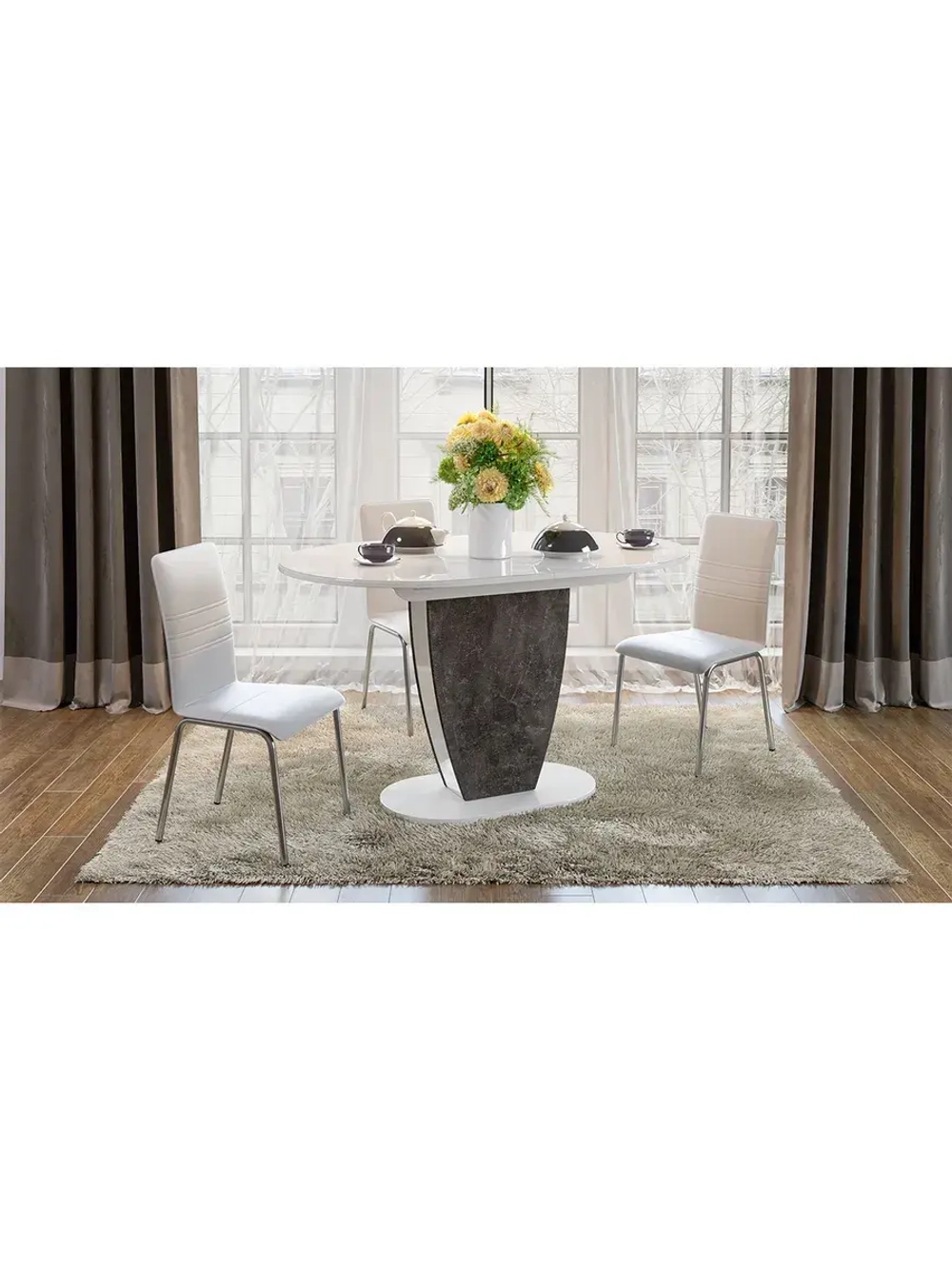 Стол кухонный обеденный раздвижной 130х80х75 см