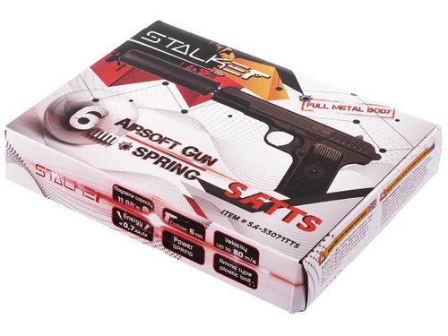 Пистолет пневматический Stalker SATTS Spring (ТТ)+имитатор ПБС, к.6мм (SA-33071TTS)