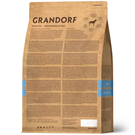 Grandorf White Fish, Adult Medium & Maxi для средних и крупных пород (Белая рыба)