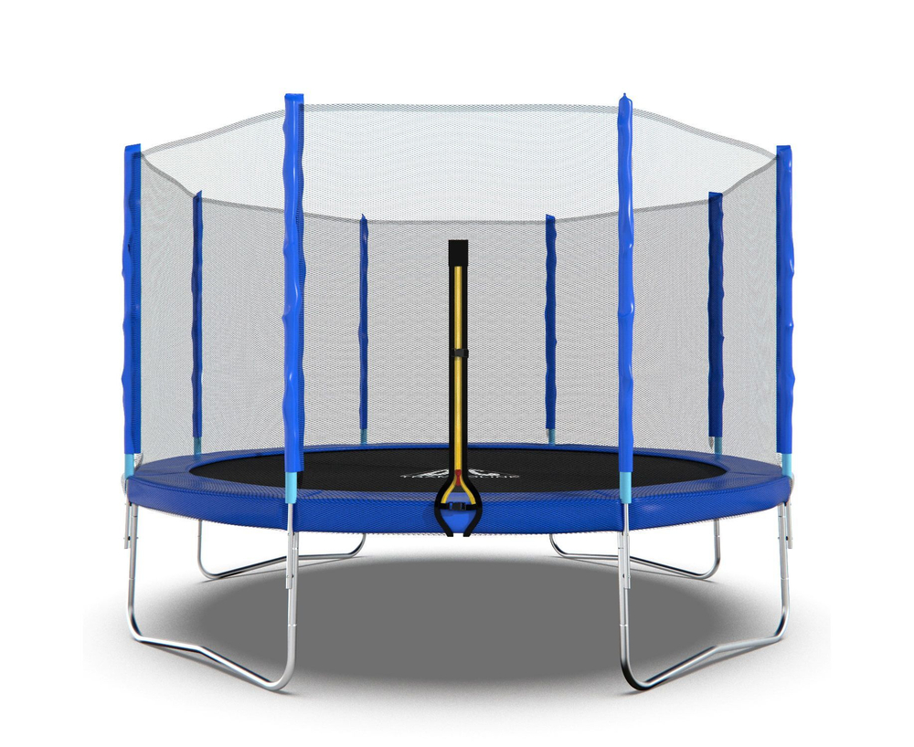 Батут DFC Trampoline Fitness с сеткой 12ft Синий