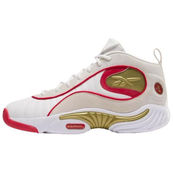 Reebok Answer Винтажные баскетбольные кроссовки MID Топ Белый и красный Унисекс