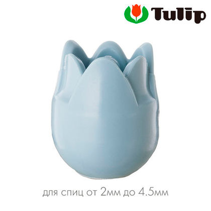 Наконечники для спиц "amicolle" Small, голубой тюльпан, 2*4,5мм, Tulip