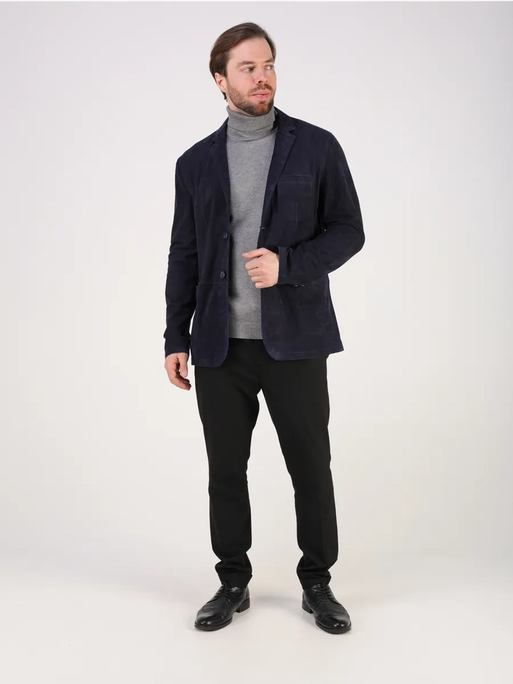 Кожаная куртка демисезонная замшевая пиджак под джинсы