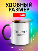 Кружка с именем хамелеон "Виктор - ПриВитя"
