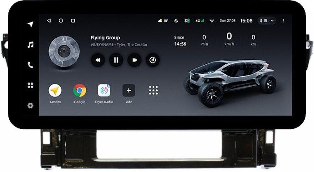 Магнитола для Toyota Alphard 3 Vellfire 2 H30 2015-2023 (любой руль) - Teyes LUX ONE ROUND монитор 12.3" 2K QLED на Android 10, CarPlay, 4G SIM-слот