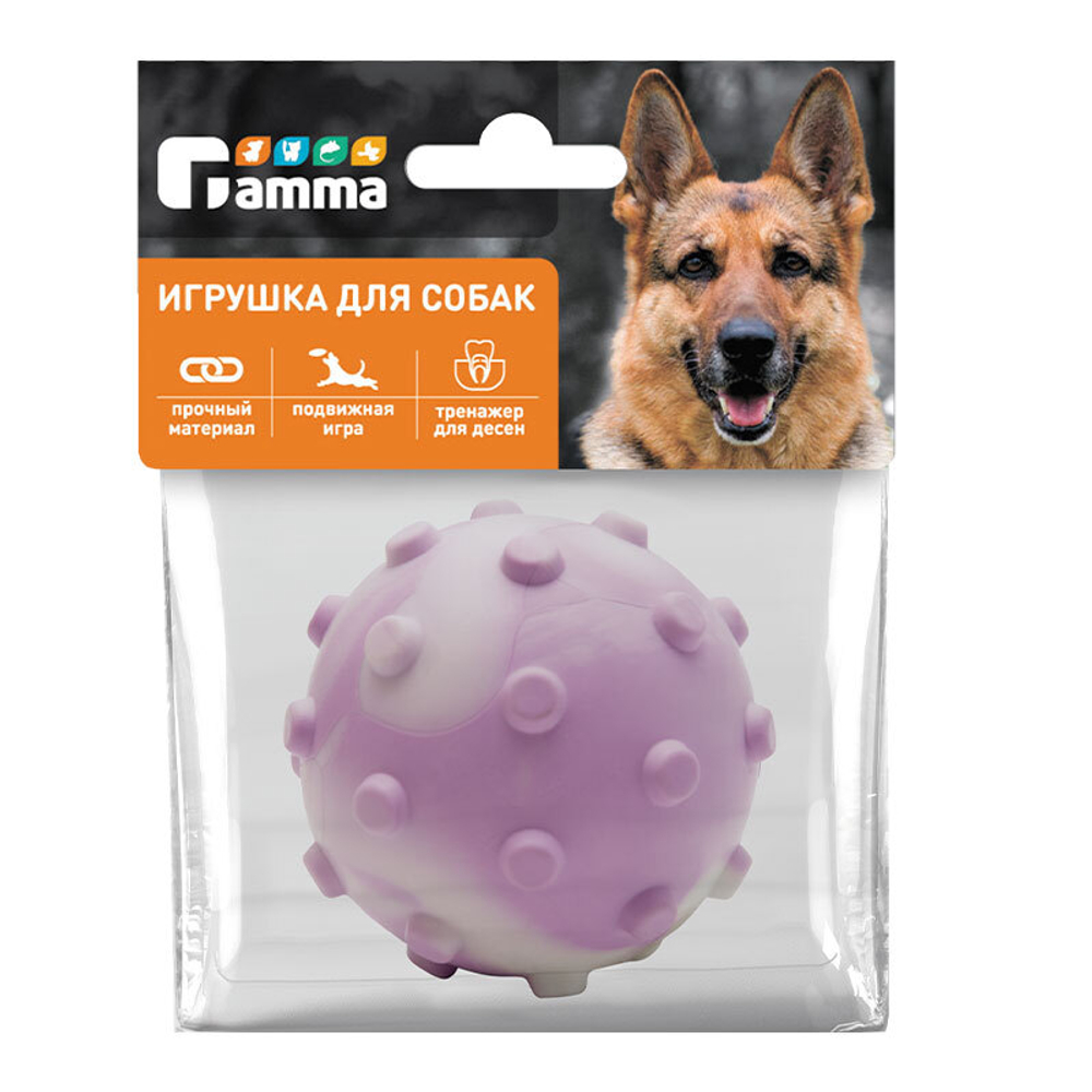 Игрушка из цельнолитой резины "Мина", d60мм, Gamma