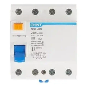 CHINT УЗО NXL-63 6kA 3P+N 25A 30mA AC (R) 280789 Chint