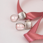 Серьги Silk  с Розовым Кварцем