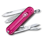 Нож Victorinox Classic Nail Clip 580, 65 мм, 8 функций, полупрозрачный розовый