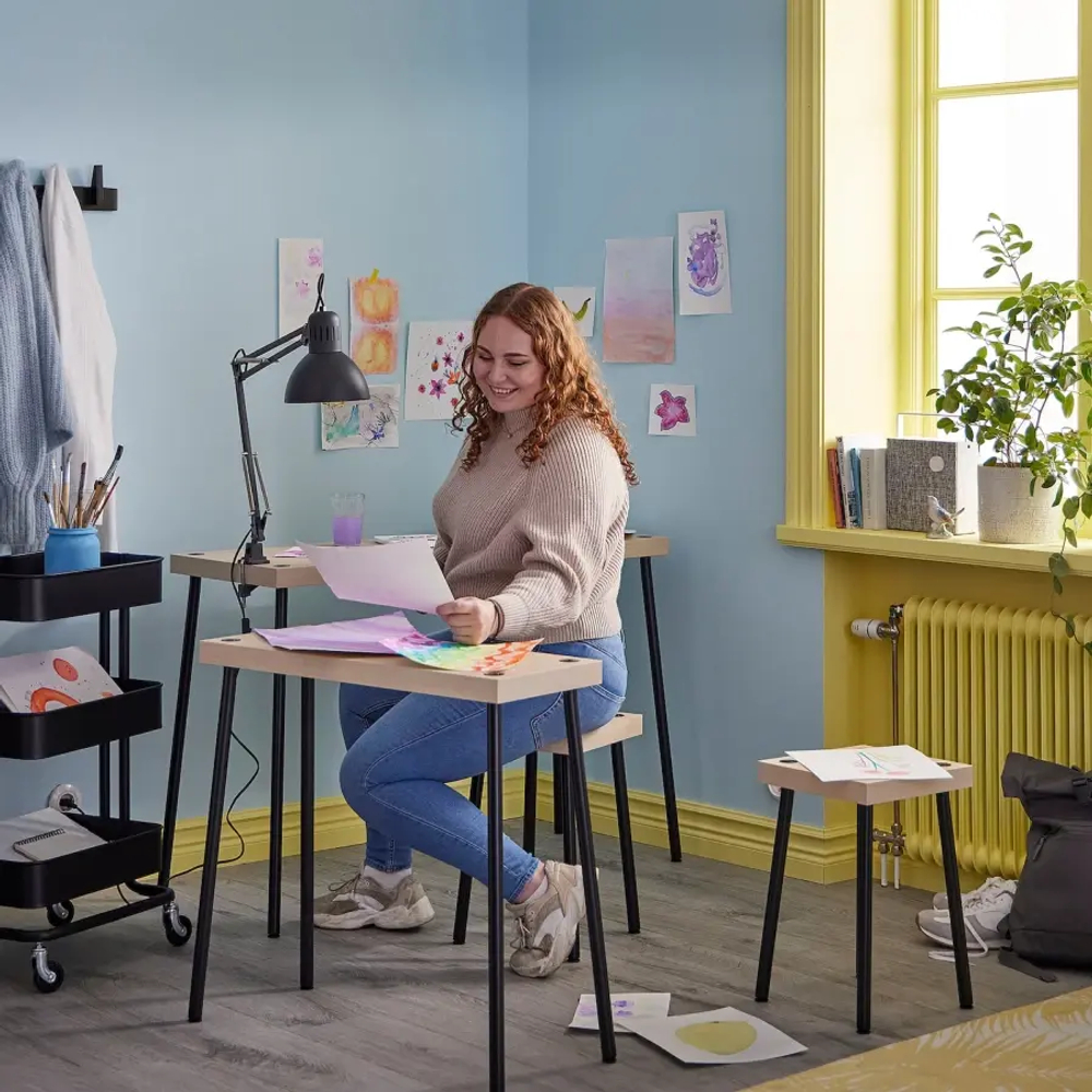 Набор кухонных столов - FRIDNÄS IKEA/ ФРИДНАС ИКЕА, 129х41х10 см, бежевый