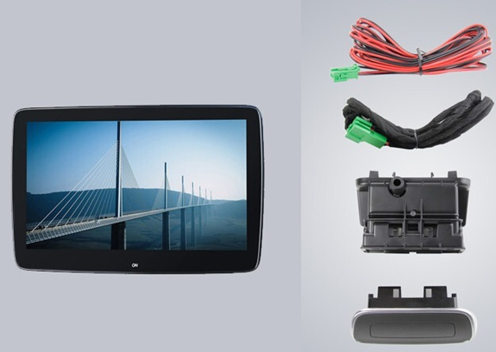 Монитор на подголовник - ERGO ER11UA_KIT с сенсорным экраном 11” (FullHD 1920x1080, Android, 3+16Gb, крепеж в комплекте) черный