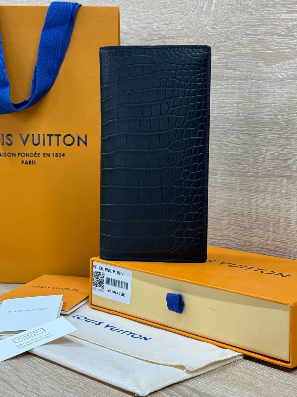 Кошелек Hermes из кожи крокодила
