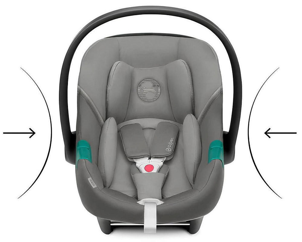 Коляска Cybex Coya Rosegold Frame Aton S2 i-Size Lava Grey Leaf Green с дождевиком и бампером