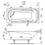 Акриловая ванна VAGNERPLAST CHARITKA 170x75