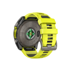 Спортивные часы Garmin fenix 8, 51 мм, Solar, титан, сапфир, силиконовый ремешок цвета «электрический жёлтый»/графитовый Безель из титана, дисплей Solar со стеклом Power Sapphire. Ремешок с классической застёжкой — на запястье обхватом 127–210 мм