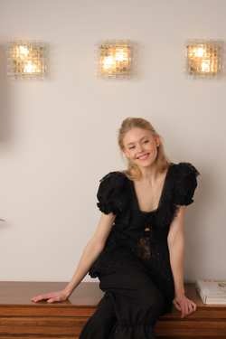 Фартук черный кружевной