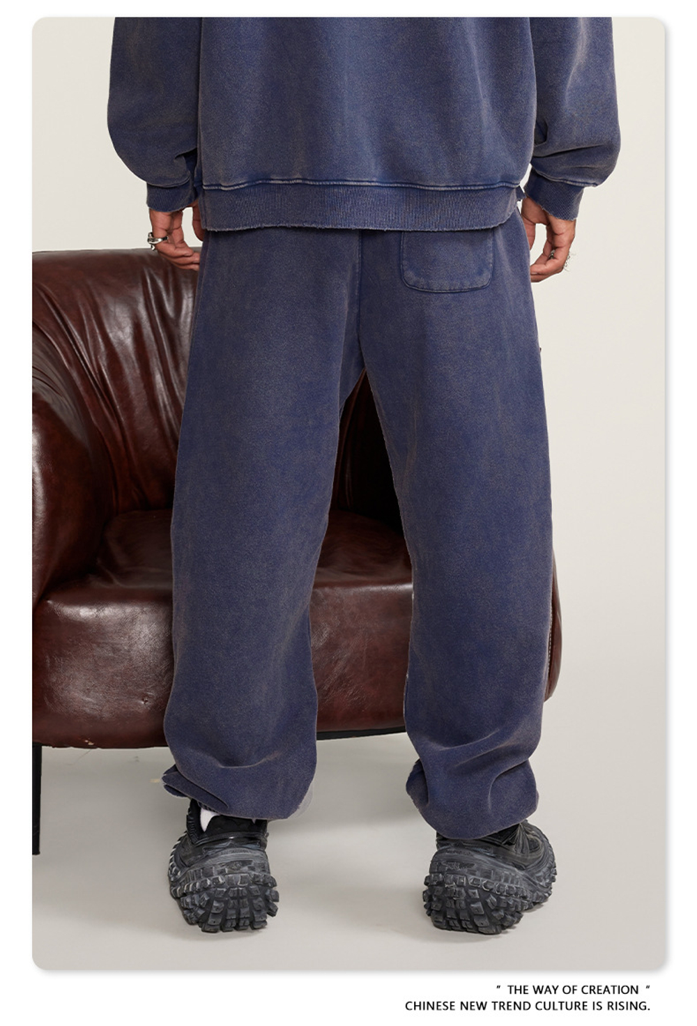 Американский модный брендовый костюм мужской с эффектом потёртости с капюшоном и двойной молнией для мужчин.