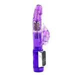 Фиолетовый вибратор-ротатор Passionate Baron - 22 см.