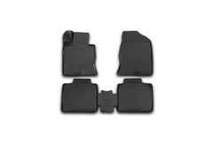 Коврики Standard, 3D в салон HYUNDAI Grandeur, 2012-  4 шт. (полиуретан, чёрные) Element.NLC.3D.20.54.210