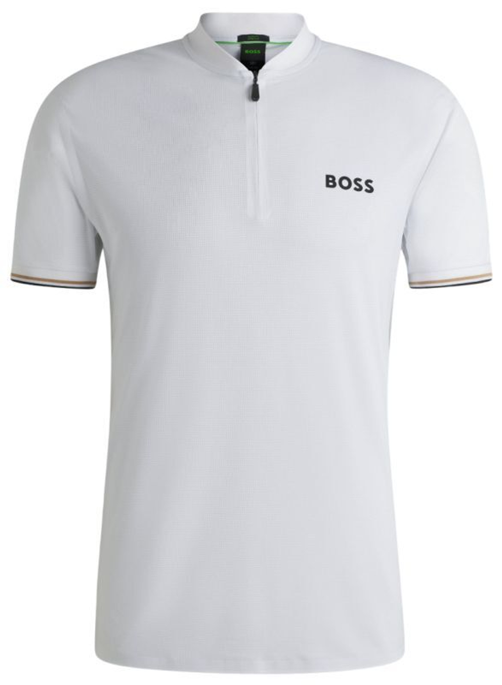 Мужское теннисное поло BOSS Active Slim Fit - белый