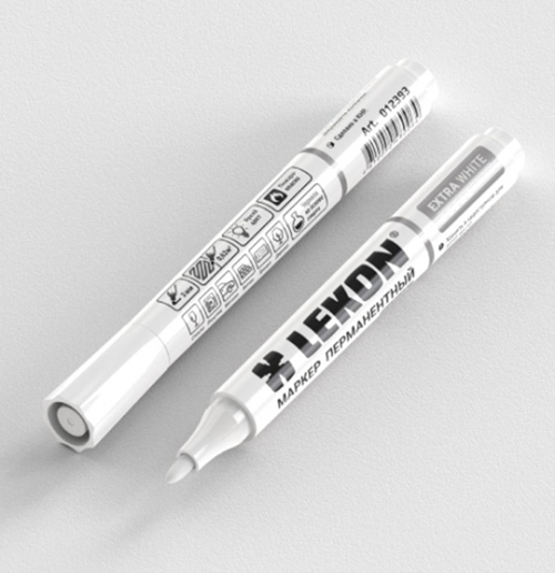 Маркер LEKON EХTRA WHITE перманентный Белый 10/60/1200