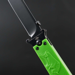 Нож складной Перемен Зубры зеленый (блеквош)