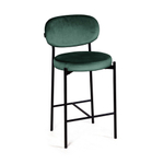 Стул полубарный Mason, бархат зеленый 19