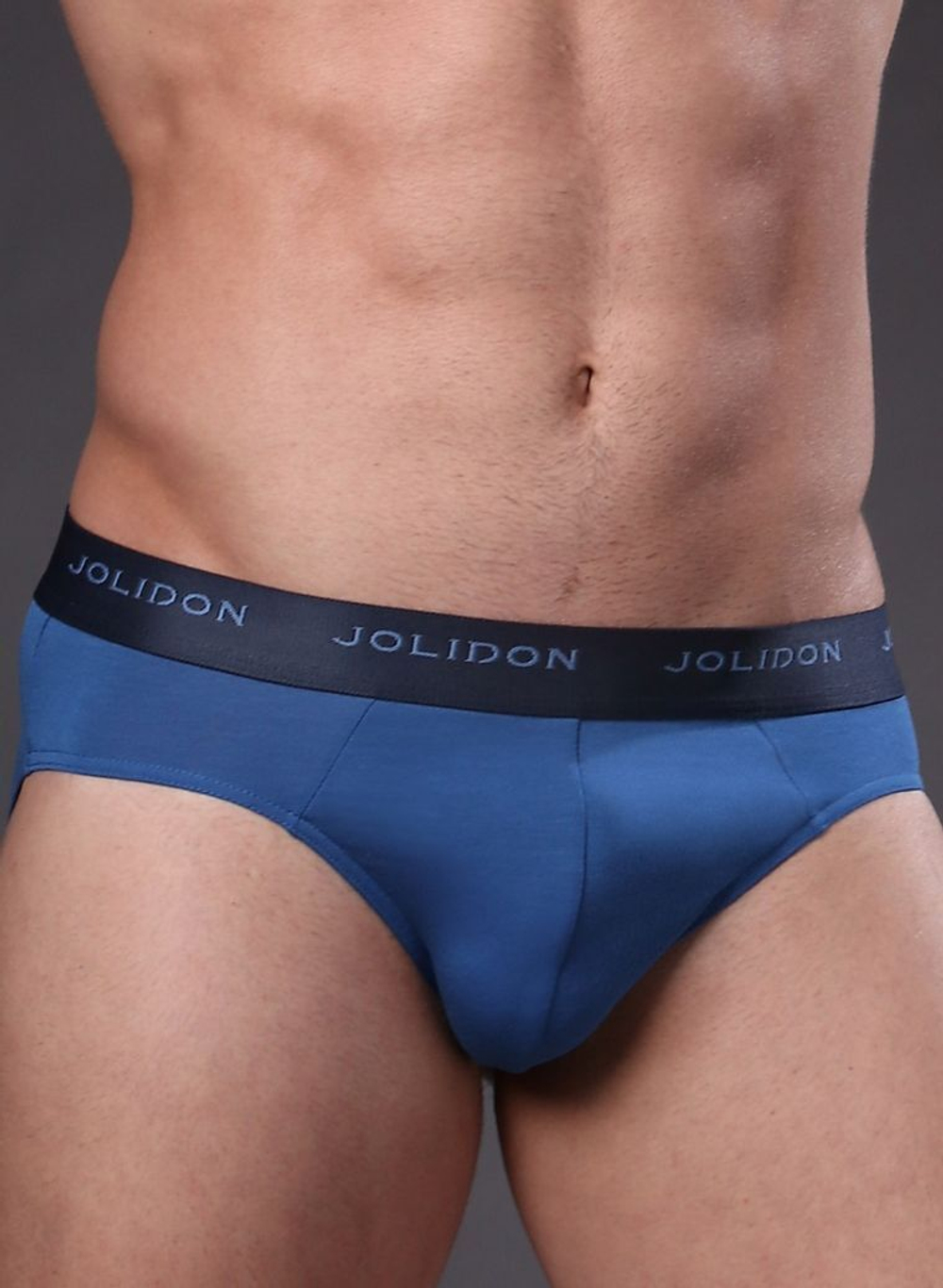 Мужские трусы-слипы с брендированной резинкой (Размер: L) (Цвет: синий)