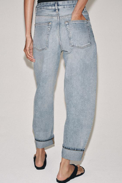 ZARA ДЖИНСЫ BALLOON СО СРЕДНЕЙ ПОСАДКОЙ — ZW COLLECTION, СИНИЙ