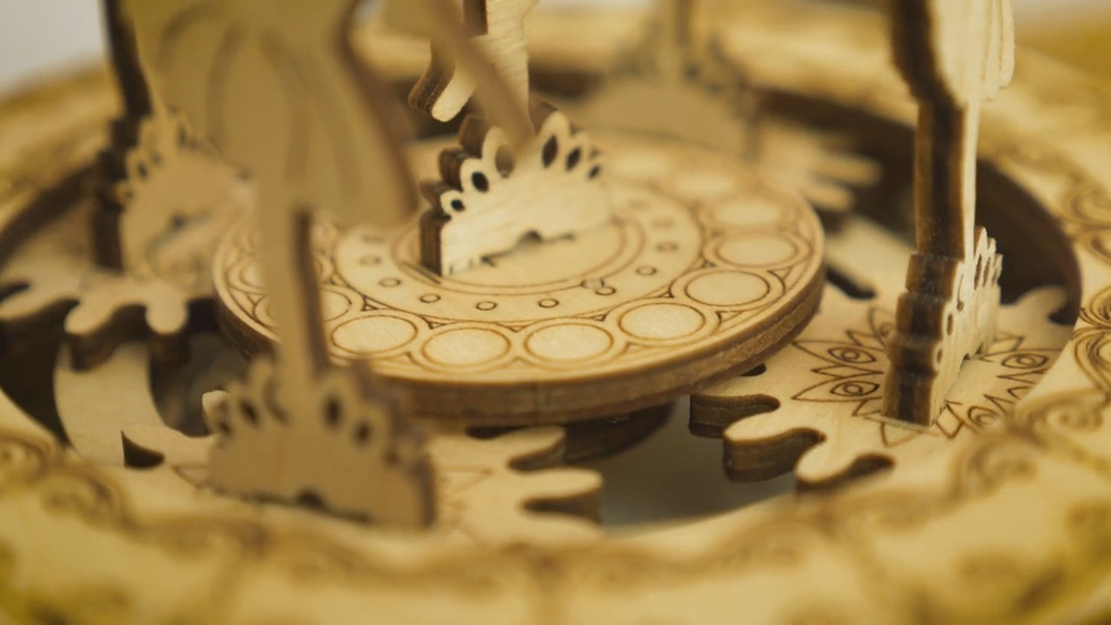 Танцующие балерины от WoodTrick Сборная модель музыкальной шкатулки - деревянный конструктор, 3D пазл