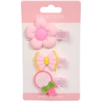 Зажимы для волос детские 3шт на блистере «РОЗОВЫЙ МИР», русалочка, цвет розовый, 5*3,5см (пакет с подвесом)