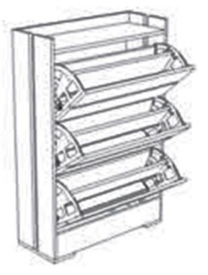 Обувница ЯМАЙКА Япт-2 дуб крафт серый / кашемир