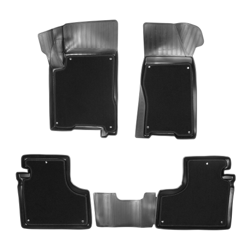 Ковры в салон Norplast/Unidec для VAZ Chеvrоlеt Niva (2009-2020), Черный, со съемной текстильной вставкой, арт.NPL-Po-12-51-1-CMT