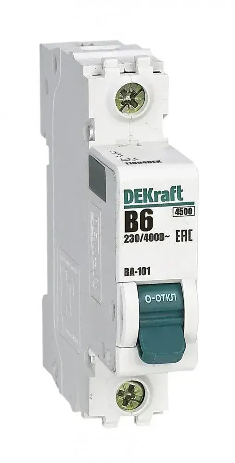Авт. выкл. DEKraft 1Р 6А х-ка B ВА-101 4,5кА, 11004DEK