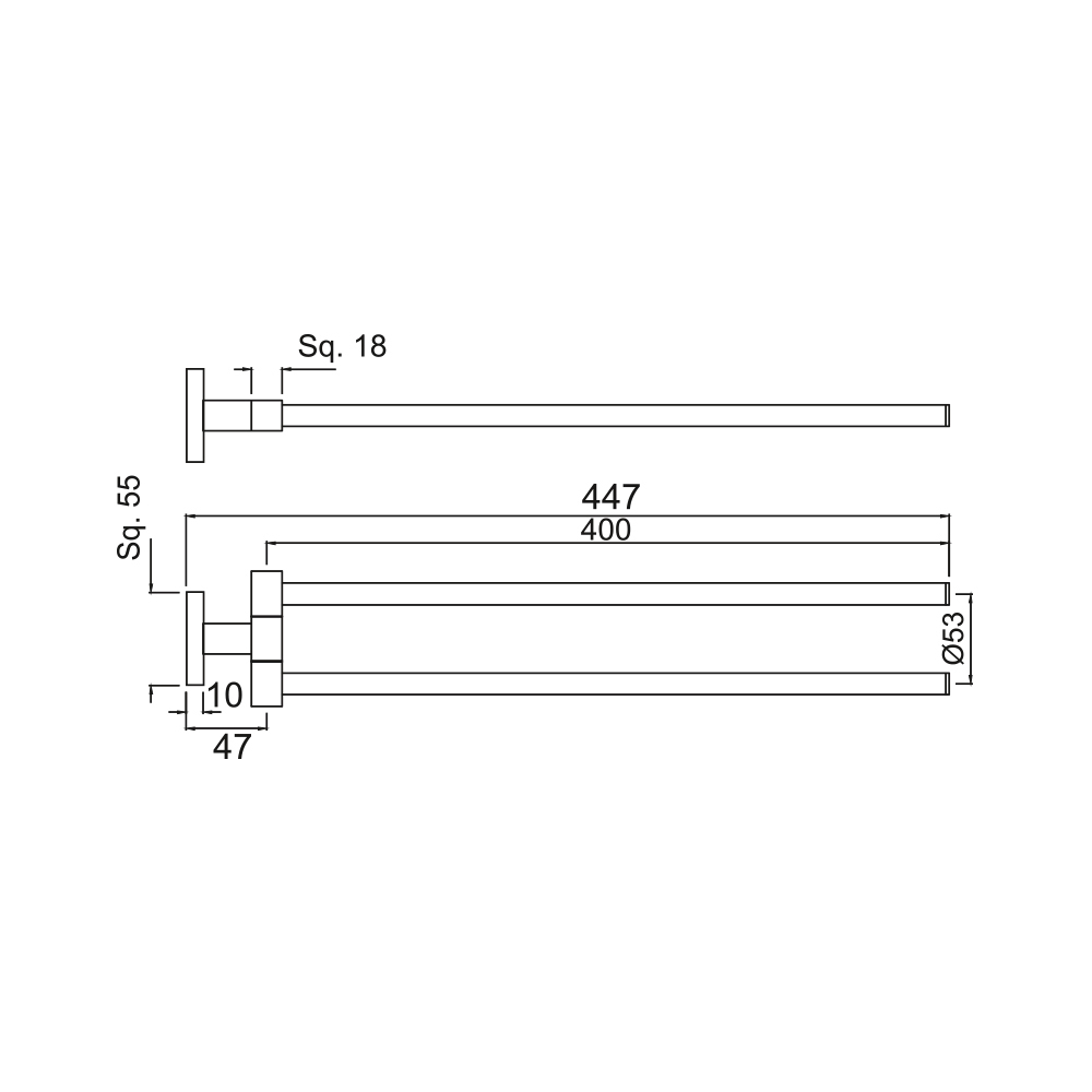 Вешалка для полотенец Jaquar AKP-CHR-35715P