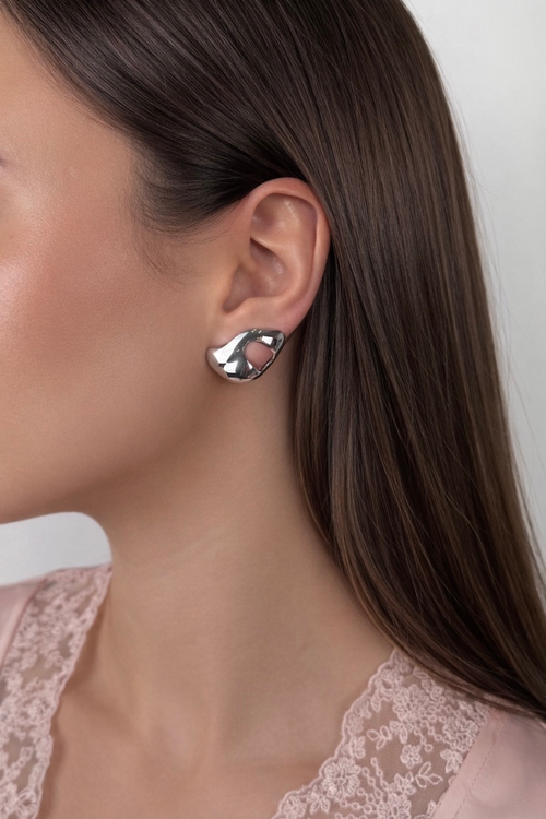 Серьги "Чехлы" в серебре