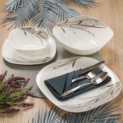 Сервиз столовый стеклокерам, 15 пр, 6 перс, Daniks, Орфей, W-15Q-130303/291901