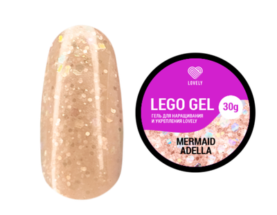 LOVELY Гель для наращивания и укрепления Lego Gel Mermaid Adella, 15 гр