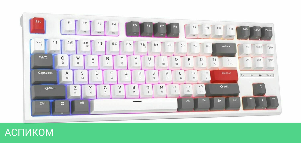 Клавиатура Royal Kludge RK-R87 Blue switch/White/Gray/Red