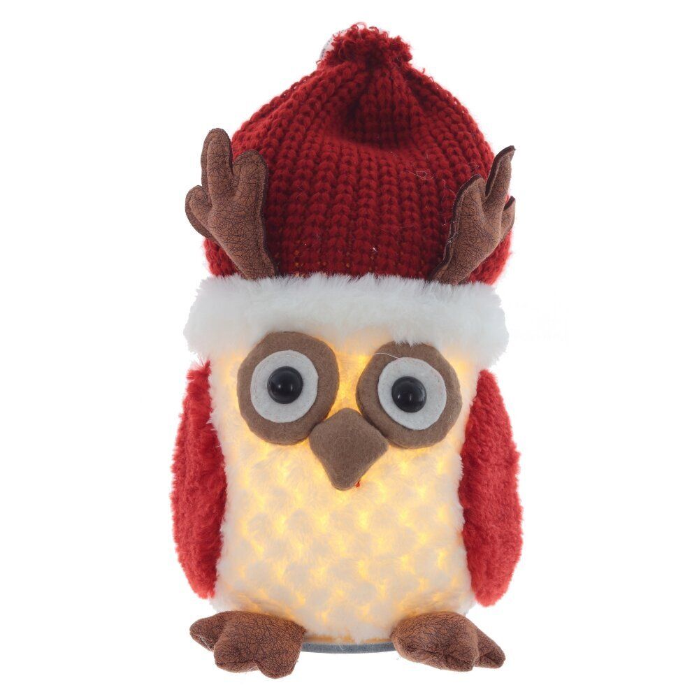 GAEM Игрушка набивная "Сова" с подсветкой (2хААА н/п), L15 W13 H24 см