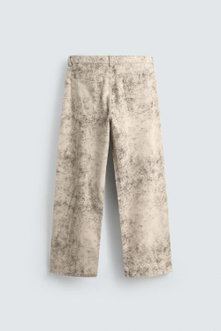 ZARA БРЮКИ BAGGY С АБСТРАКТНЫМ ПРИНТОМ, С ПРИНТОМ