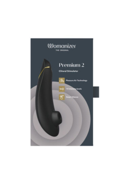 Womanizer Premium 2 - Бесконтактный клиторальный стимулятор, черный