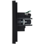 FORTE&PIANO Розетка 1-местная с заземлением без защитных шторок безвинтовое крепление 16А FP714M металл никель IEK