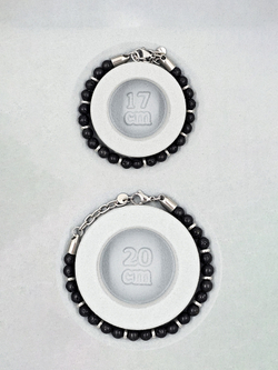 Браслет из нержавеющей стали и лавы