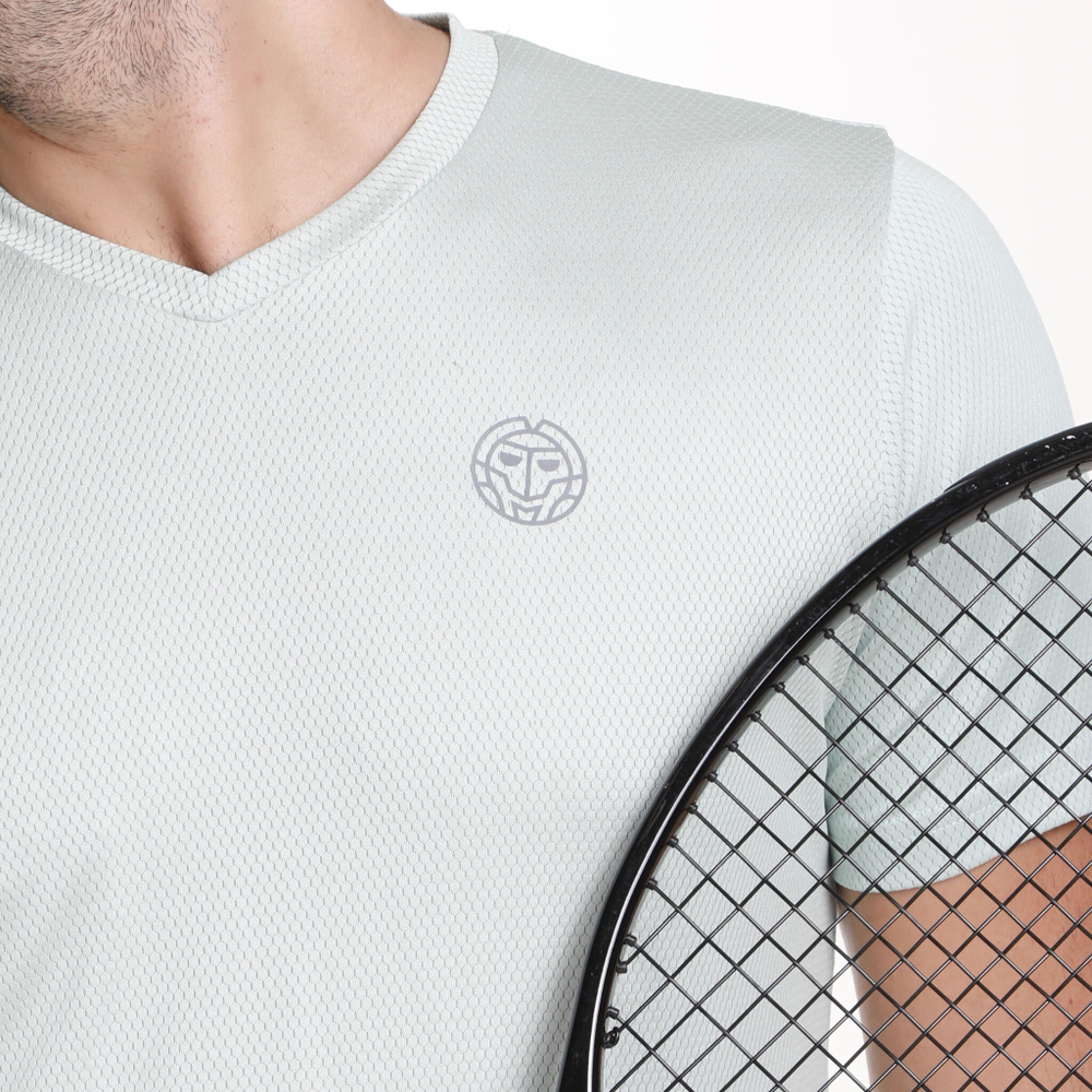 Мужское теннисное поло BIDI BADU Ted Tech T-Shirt Men - Turquoise, Grey